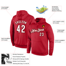 Load image into Gallery viewer, Custom Stitched Red White-Black Sports Pullover Sweatshirt Hoodie