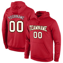 Load image into Gallery viewer, Custom Stitched Red White-Old Gold Sports Pullover Sweatshirt Hoodie