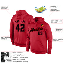 Load image into Gallery viewer, Custom Stitched Red Black-Red Sports Pullover Sweatshirt Hoodie