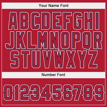 Load image into Gallery viewer, Custom Stitched Red Red-Navy Sports Pullover Sweatshirt Hoodie