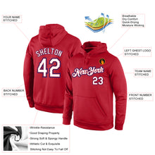 Load image into Gallery viewer, Custom Stitched Red White-Royal Sports Pullover Sweatshirt Hoodie