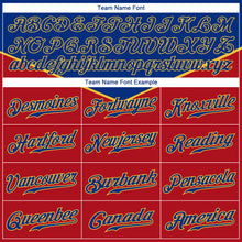 Load image into Gallery viewer, Custom Red Royal-Gold 3D Pattern Design Multicolor Authentic Baseball Jersey