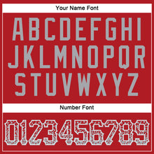 Load image into Gallery viewer, Custom Red Gray-White Authentic Drift Fashion Baseball Jersey