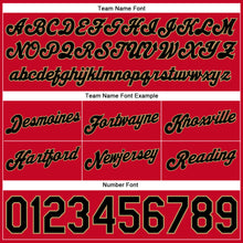 Load image into Gallery viewer, Custom Red White Pinstripe Black-Old Gold Authentic Basketball Shorts