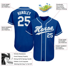 Load image into Gallery viewer, Custom Royal White-Light Blue Authentic Baseball Jersey