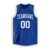 Load image into Gallery viewer, Custom Royal White Round Neck Basketball Jersey - Fcustom