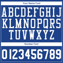 Load image into Gallery viewer, Custom Royal White Round Neck Basketball Jersey - Fcustom