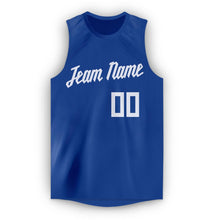 Load image into Gallery viewer, Custom Royal White Round Neck Basketball Jersey - Fcustom