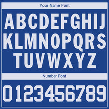 Load image into Gallery viewer, Custom Royal White V-Neck Basketball Jersey - Fcustom