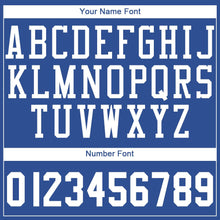 Load image into Gallery viewer, Custom Royal White Round Neck Suit Basketball Jersey - Fcustom