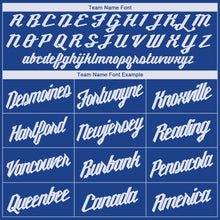 Load image into Gallery viewer, Custom Royal White V-Neck Basketball Jersey - Fcustom