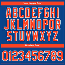 Load image into Gallery viewer, Custom Royal Orange-White Authentic Baseball Jersey