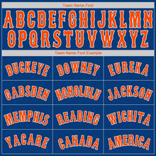 Load image into Gallery viewer, Custom Royal Orange-White Authentic Baseball Jersey