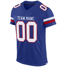 Load image into Gallery viewer, Custom Royal White-Red Mesh Authentic Football Jersey