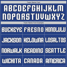 Load image into Gallery viewer, Custom Stitched Royal Navy-White Sports Pullover Sweatshirt Hoodie