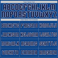 Load image into Gallery viewer, Custom Royal Gray-Navy Authentic American Flag Fashion Baseball Jersey