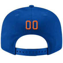 Load image into Gallery viewer, Custom Royal Orange-White Stitched Adjustable Snapback Hat