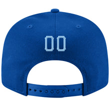 Load image into Gallery viewer, Custom Royal Light Blue-White Stitched Adjustable Snapback Hat