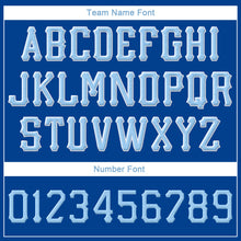 Load image into Gallery viewer, Custom Royal Light Blue-White Stitched Adjustable Snapback Hat