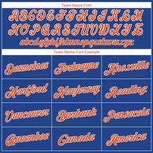 Load image into Gallery viewer, Custom Royal Orange-White Performance T-Shirt