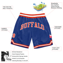 Load image into Gallery viewer, Custom Royal Orange-White Authentic Throwback Basketball Shorts