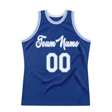 Load image into Gallery viewer, Custom Royal White-Light Blue Authentic Throwback Basketball Jersey