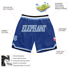 Load image into Gallery viewer, Custom Royal Light Blue-White Authentic Throwback Basketball Shorts