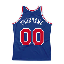 Load image into Gallery viewer, Custom Royal Red-White Authentic Throwback Basketball Jersey