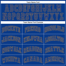 Load image into Gallery viewer, Custom Royal Royal-Old Gold Authentic Baseball Jersey