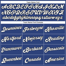 Load image into Gallery viewer, Custom Royal White Pinstripe White-Black Authentic Basketball Jersey