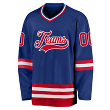 Load image into Gallery viewer, Custom Royal Red-White Hockey Jersey