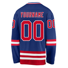 Load image into Gallery viewer, Custom Royal Red-White Hockey Jersey