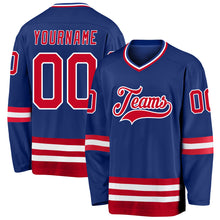 Load image into Gallery viewer, Custom Royal Red-White Hockey Jersey