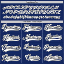 Load image into Gallery viewer, Custom Royal White-Black Hockey Jersey