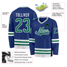 Load image into Gallery viewer, Custom Royal Kelly Green-White Hockey Jersey