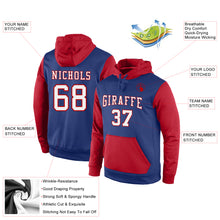 Load image into Gallery viewer, Custom Stitched Royal White-Red Sports Pullover Sweatshirt Hoodie