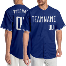 Load image into Gallery viewer, Custom Royal White Authentic Baseball Jersey