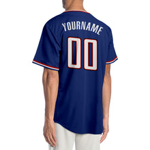 Load image into Gallery viewer, Custom Royal White-Red Authentic Baseball Jersey
