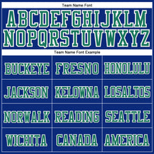 Load image into Gallery viewer, Custom Royal Kelly Green-White Stitched Cuffed Knit Hat