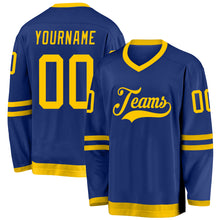 Load image into Gallery viewer, Custom Royal Gold Hockey Jersey