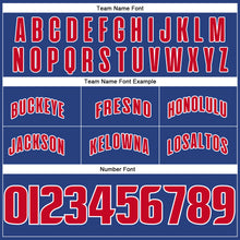 Load image into Gallery viewer, Custom Royal Red-White Authentic Throwback Basketball Shorts