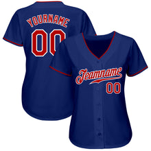 Load image into Gallery viewer, Custom Royal Red-White Authentic Baseball Jersey