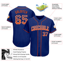 Load image into Gallery viewer, Custom Royal Orange-White Authentic Drift Fashion Baseball Jersey
