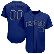 Load image into Gallery viewer, Custom Royal Navy-Gray Authentic Drift Fashion Baseball Jersey