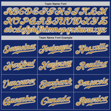 Load image into Gallery viewer, Custom Royal Old Gold-White Authentic Baseball Jersey