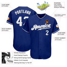 Load image into Gallery viewer, Custom Royal White-Gray Authentic Baseball Jersey