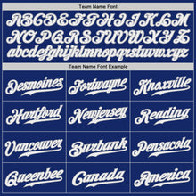 Load image into Gallery viewer, Custom Royal White-Gray Authentic Baseball Jersey