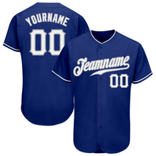 Load image into Gallery viewer, Custom Royal White-Gray Authentic Baseball Jersey