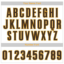 Load image into Gallery viewer, Custom White Brown Pinstripe Brown-Gold Baseball Jersey