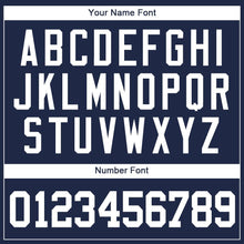 Load image into Gallery viewer, Custom Navy White Baseball Jersey